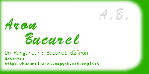 aron bucurel business card